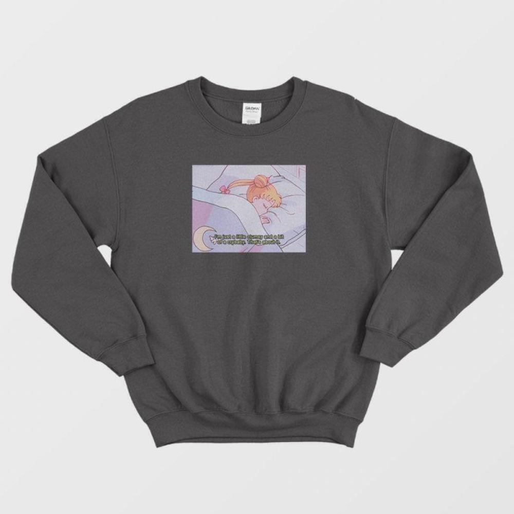 Sailor Moon I Am Just A Little Clumsy Anime Magical Girl Graphic Sweatshirt